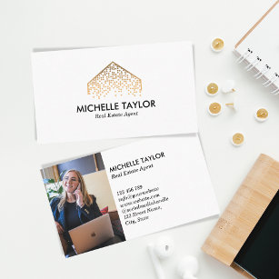 Modern Professional Real Estate Realtor Photo  Business Card