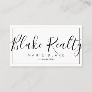 Modern Professional Realtor Realty Business Card