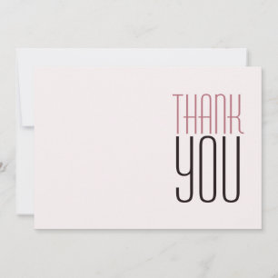Modern Professional Rose Gold Minimalist Thank You Card