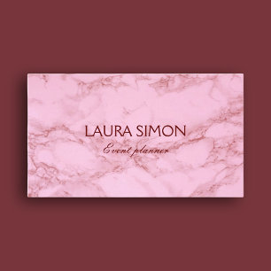 Modern professional rose marble business card