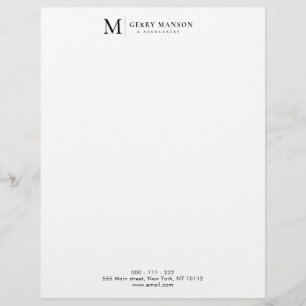 modern professional simple business custom letterhead