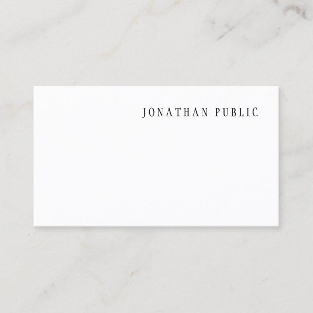 Modern Professional Simple Design Elegant Template Business Card (Front)