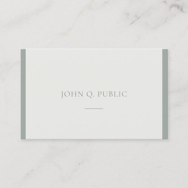 Modern Professional Simple Design Green Template Business Card (Front)