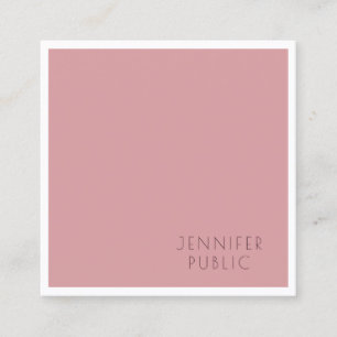Modern Professional Simple Design Template Square Business Card