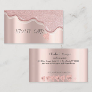 Modern Professional Simple Hearts Drips Loyalty Card