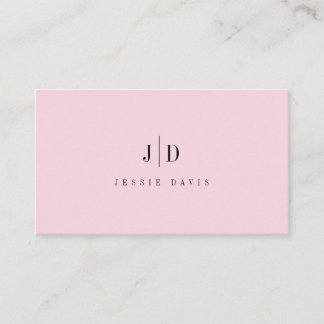 Modern Professional Simple Monogram Business Card