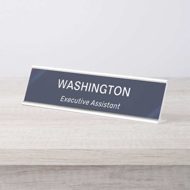 Modern Professional Simple Office Title  Desk Name Plate (Front)