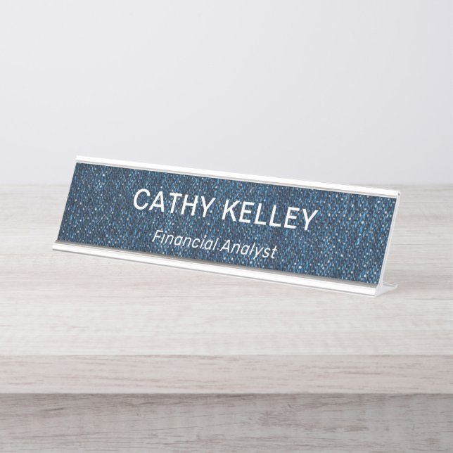 Modern Professional Simple Office Title  Desk Name Plate (Front)