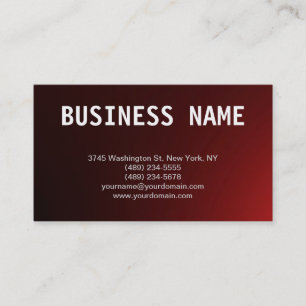 Modern Professional Simple Plain Business Card