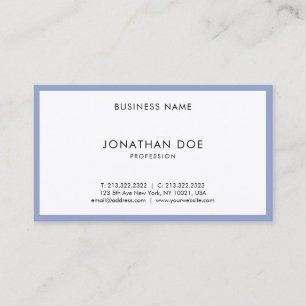 Modern Professional Simple Sophisticated Top Plain Business Card