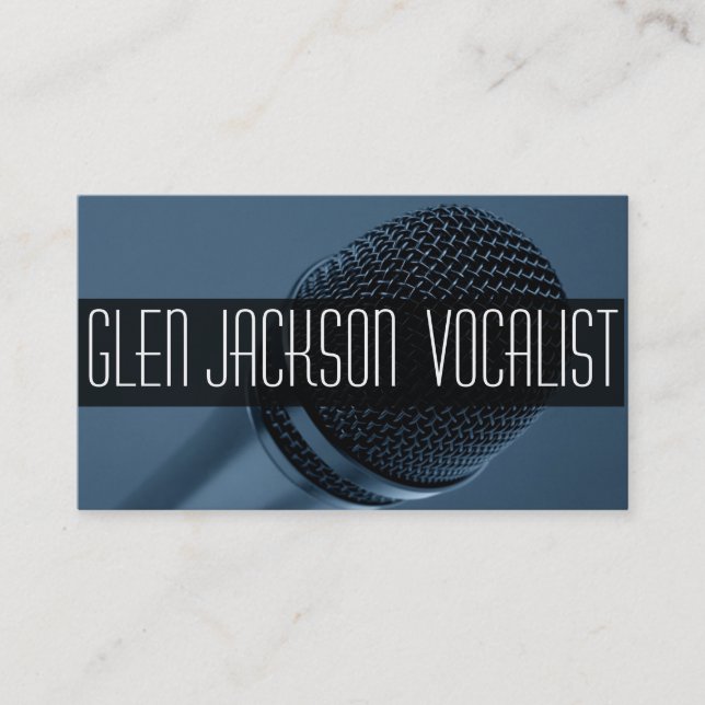 Modern Professional Singer Vocalist Card (Front)