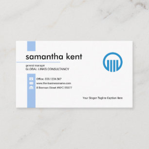 Modern Professional Stylish Blue Tab CEO Founder Business Card