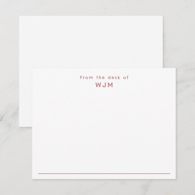 Modern Professional Stylish Correspondence Flat Card (Front/Back)