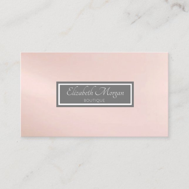 Modern Professional Stylish Grey Frame Business Card (Front)