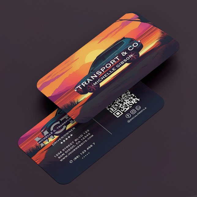 Modern Professional Transport Tour Guide Driver  Business Card (Modern Professional Transport Tour Guide Driver Business Card
)