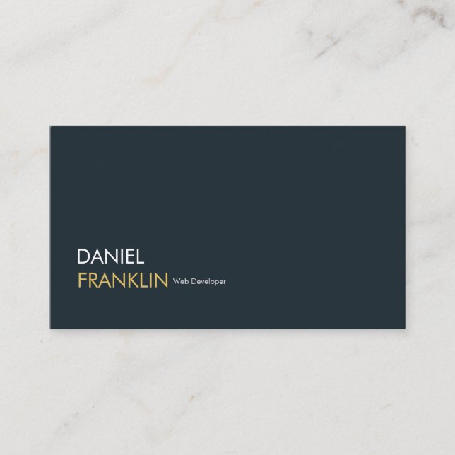Modern Professional Web Developer Business Card (Front)