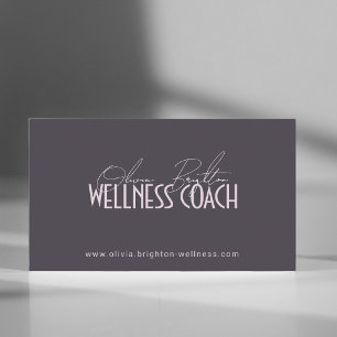 Modern Professional Wellness Coach High-end Business Card