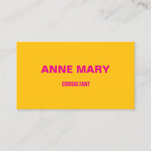 Modern Professtional Yellow Orange Hot Pink Trendy Business Card