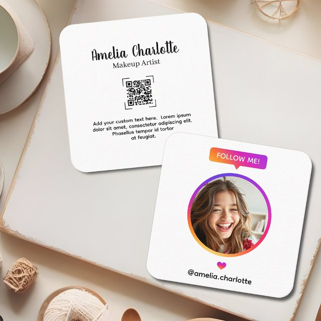 Modern Profile Photo Social Media Networking Calling Card (Creator Uploaded)