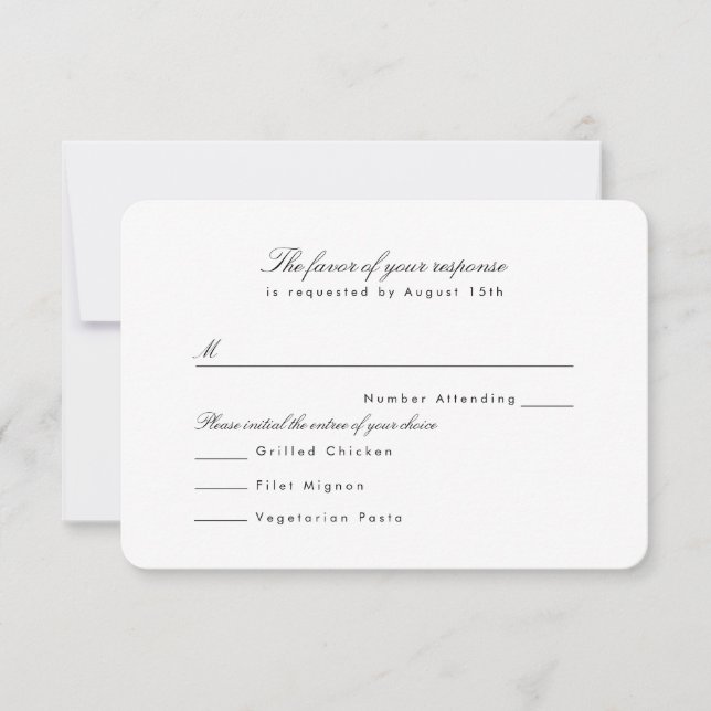 Modern Profile RSVP Card (Front)