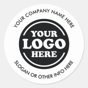 Modern Promotional Business Logo Classic Round Sticker