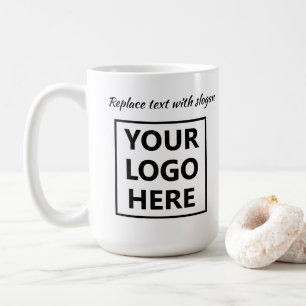 Modern Promotional Business Logo Slogan Address Coffee Mug