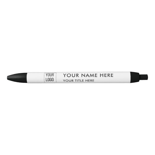 Modern Promotional Logo Business Black Ink Pen (Front)