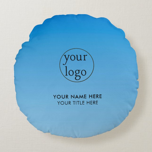 Modern Promotional Logo Business Round Cushion (Front)