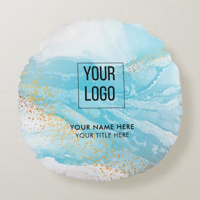 Modern Promotional Logo Business Round Cushion (Front)
