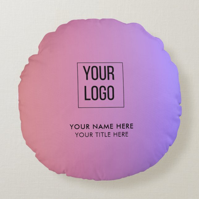 Modern Promotional Logo Business Round Cushion (Front)