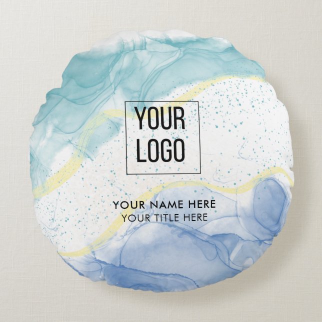 Modern Promotional Logo Business Round Cushion (Front)