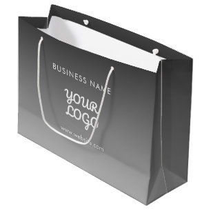Modern Promotional Logo & Text   Editable Colour Large Gift Bag