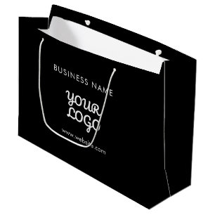 Modern Promotional Logo & Text   Editable Colour Large Gift Bag