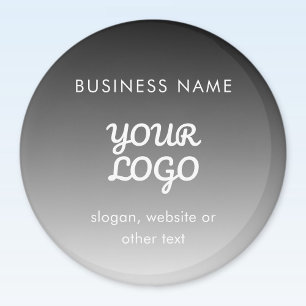 Modern Promotional Logo & Text   Editable Colour Magnet