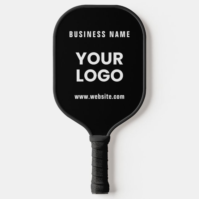 Modern Promotional Logo & Text | Editable Colour Pickleball Paddle (Front)