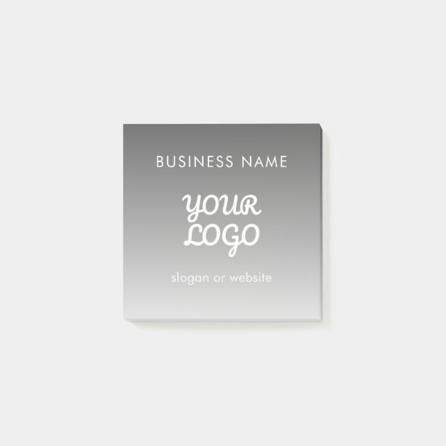 Modern Promotional Logo & Text | Editable Colour Post-it Notes (Front)