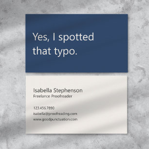Modern Proofreader Freelance Writing Business Card