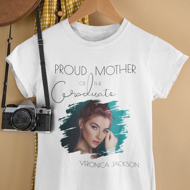 Modern Proud Mother Of The Graduate | Photo T-Shirt (Creator Uploaded)