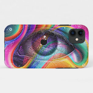Modern Psychedelic Abstract Eye Geometric Style Case-Mate iPhone Case