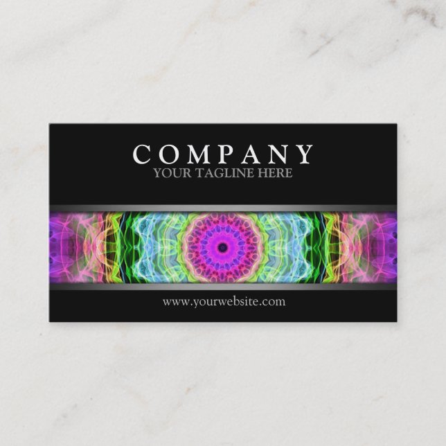 Modern Psychedelic Wormhole Business Card (Front)