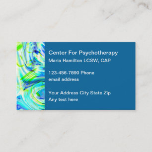 Modern Psychotherapist Mental Health Business Card
