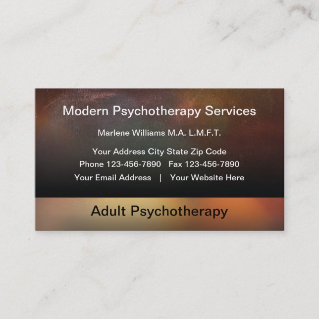 Modern Psychotherapy Appointment Card (Front)