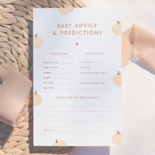 Modern Pumpkin Baby Predictions & Advice Game
