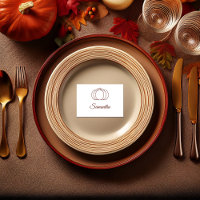 Modern Pumpkin Brown Thanksgiving/Friendsgiving
