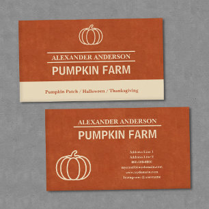 Modern Pumpkin Business Card
