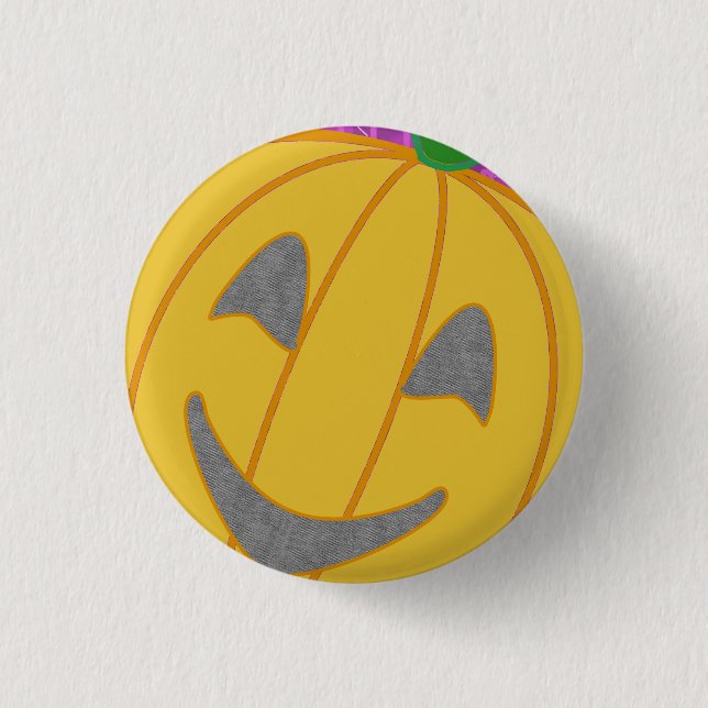 Modern Pumpkin Button (Front)