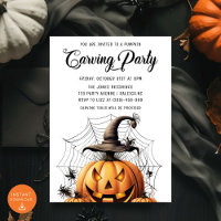 Modern Pumpkin Carving Adult Halloween Party