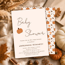 Modern Pumpkin Gender Neutral Baby Shower