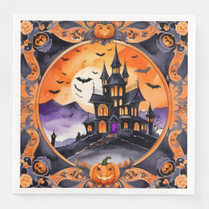 Modern Pumpkin Halloween Autumn Collection Napkin