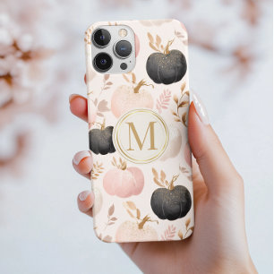 Modern Pumpkin Monogram – Personalized Initial  iPhone 15 Pro Max Case